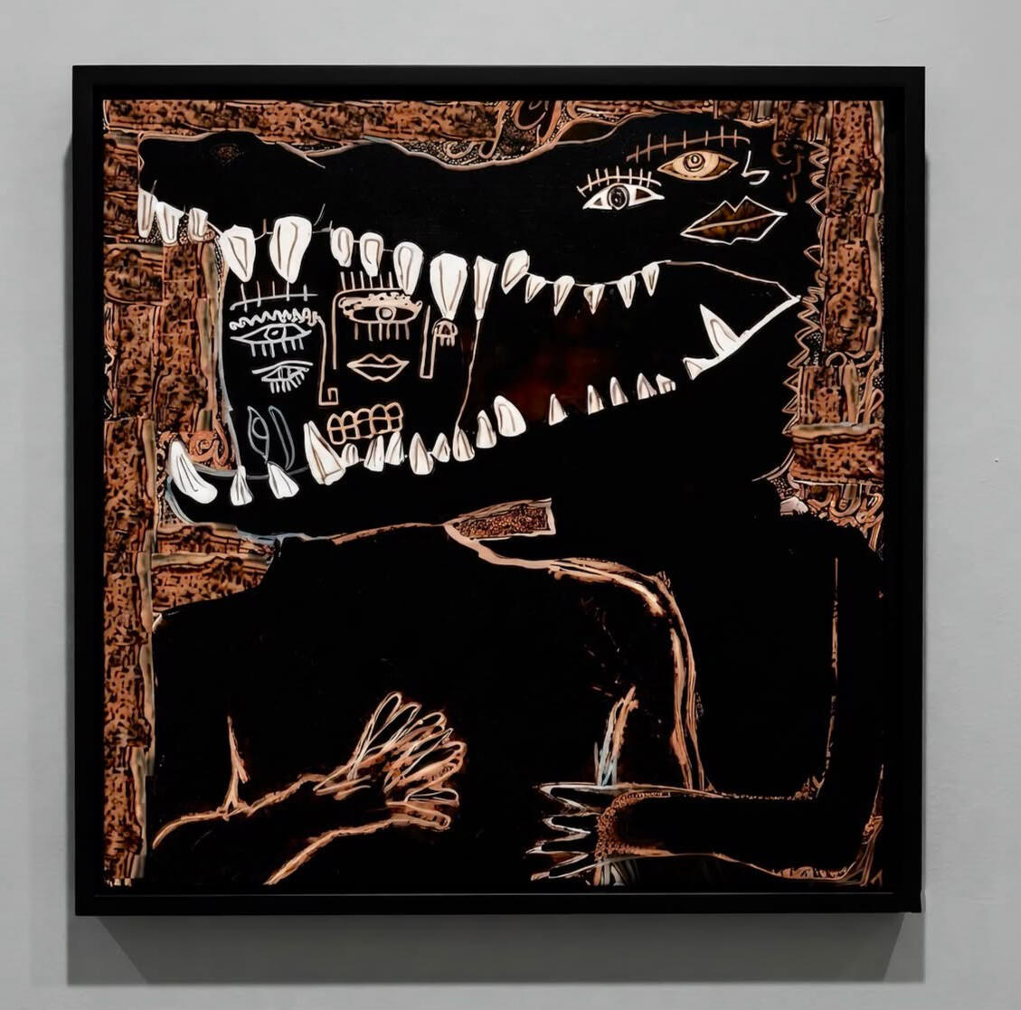 INSTINCT SOUVERAIN - inspiré de Sobek de la mythologie égyptienne, Cette gueule ouverte représente l’instinct primaire qui habite chaque être humain. Face aux problèmes de la vie chacun choisit entre céder à cette nature ou la maîtriser.